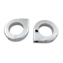 V-Twin Manufacturing Chrome 1-3/8" Mount Clamp Set