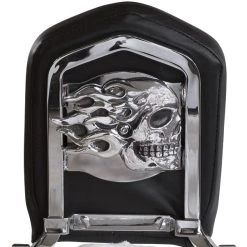 Chrome Dome Flaming Skull Backrest Insert