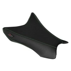 Luimoto Baseline Rider Seat Cover Carbon Fiber Black/Lime Green