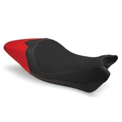 Luimoto Baseline Rider Seat Cover Suede Black/Black/Red